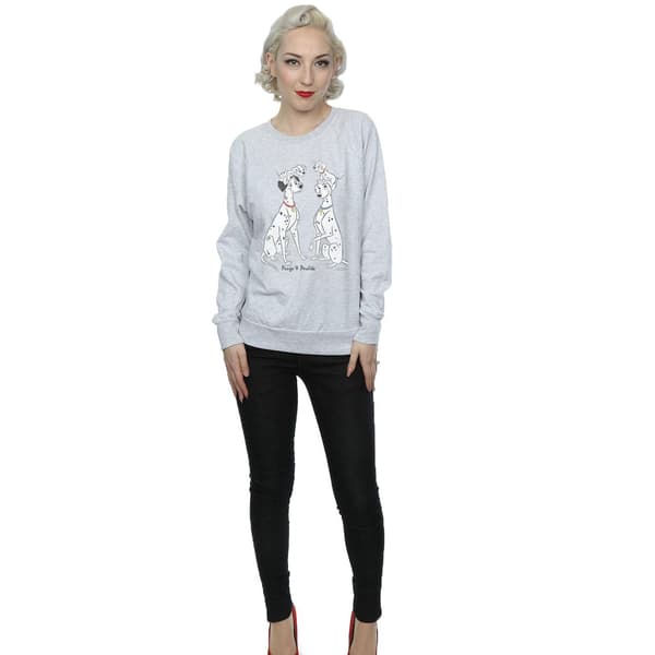 101 Dalmatiner Dam Pongo Och Perdita Heather Sweatshirt Heather Grey XS