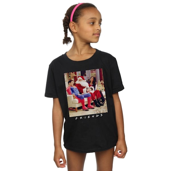 Friends Girls Superman And Santa Bomull T-Shirt 5-6 År Svart Black 5-6 Years