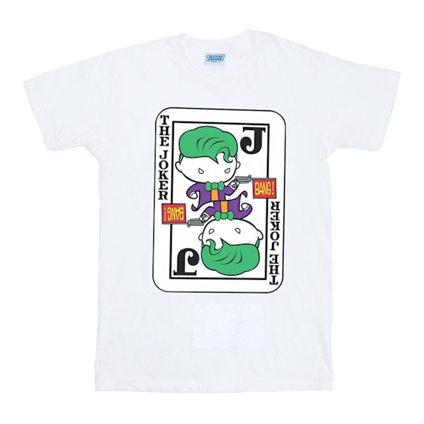 DC Comics Boys Chibi Joker Playing Card T-Shirt 7-8 år Vit White 7-8 Years