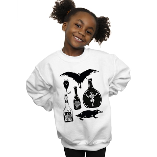 Fantastiska vidunder Girls Plain Icons Sweatshirt 5-6 år Vit White 5-6 Years