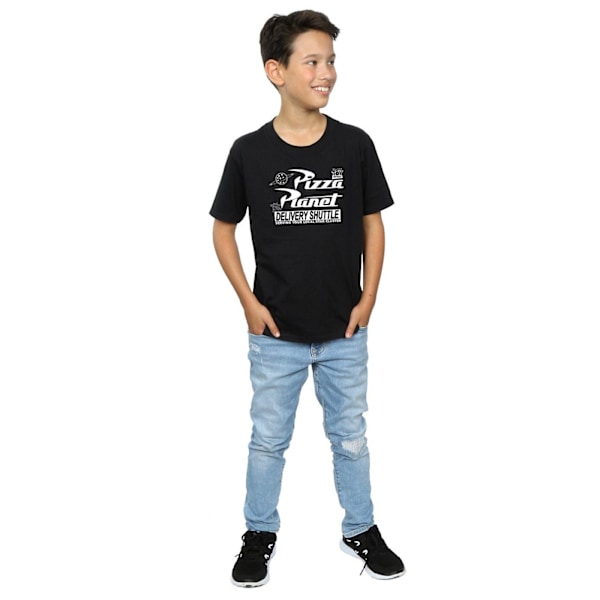 Disney Boys Toy Story Pizza Planet Logo T-shirt 12-13 år Svart Black 12-13 Years