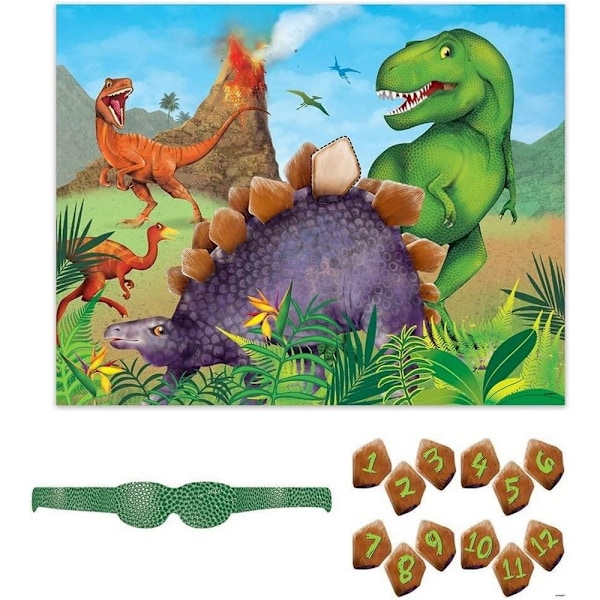 Unikt Party Dinosaurie Partyspel En Storlek Flerfärgad Multicoloured One Size