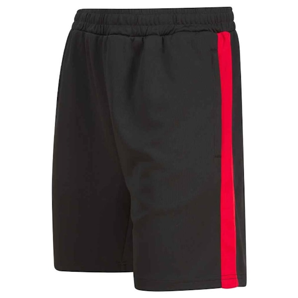 Finden & Hales Herrar Stickade Shorts XXL Svart/Röd Black/Red XXL