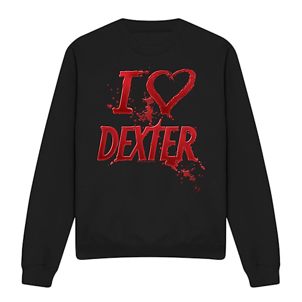 Dexter Unisex Vuxen I Heart Dexter Sweatshirt M Svart Black M