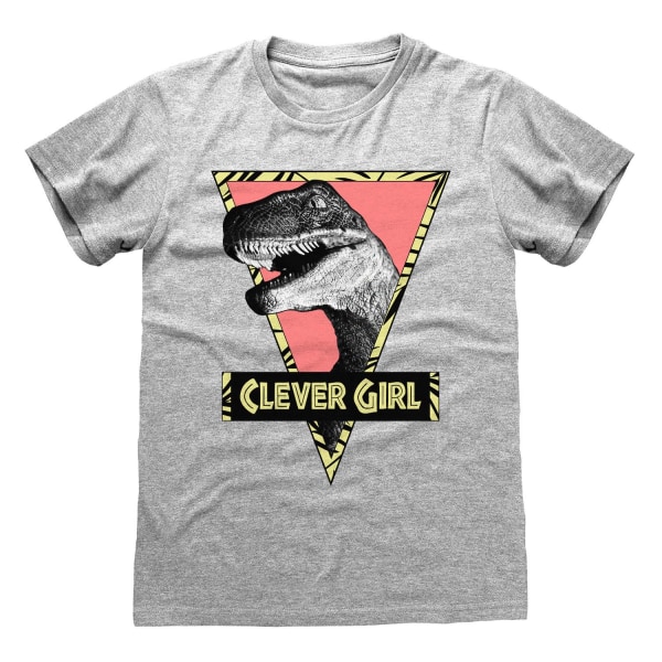 Jurassic Park Män Clever Girl T-Shirt S Heather Grey Heather Grey S