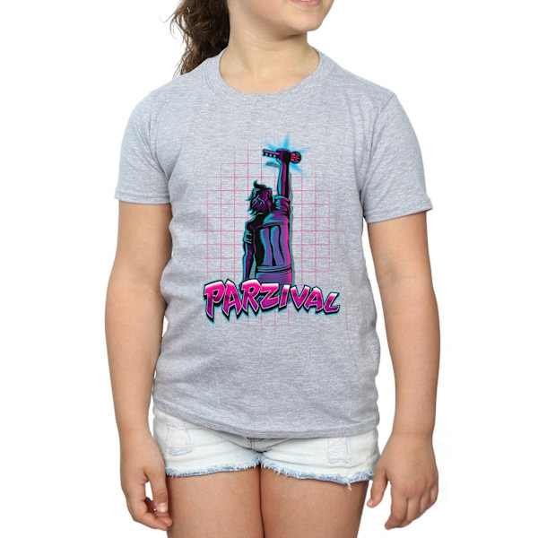 Ready Player One Flickor Parzival Key Bomull T-shirt 5-6 År Sports Grey Sports Grey 5-6 Years