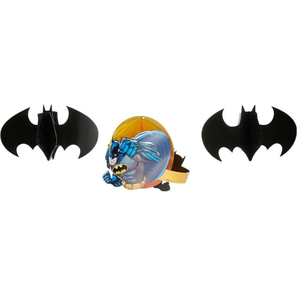 Batman Honeycomb Decorating Kit (Pack med 3) One Size Svart/Blå Black/Blue/Yellow One Size