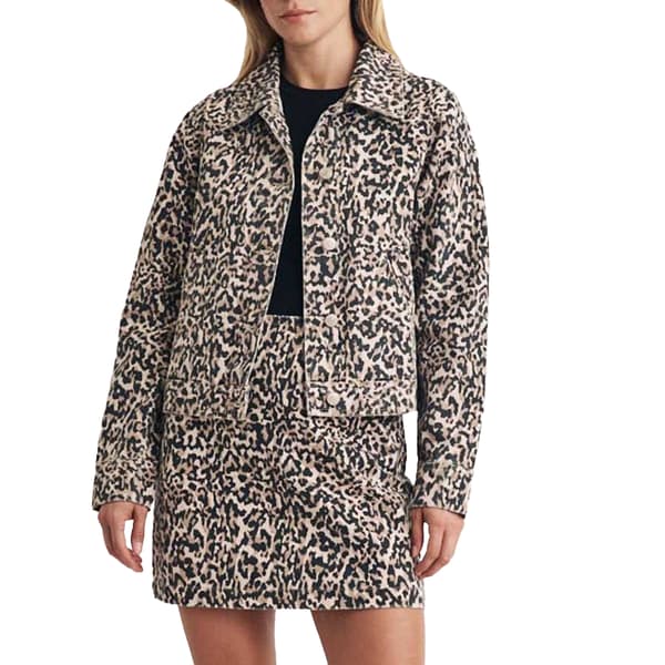 Nobody´s Child Dam Frankie Leopardmönstrad Jeansjacka Brown 6 UK