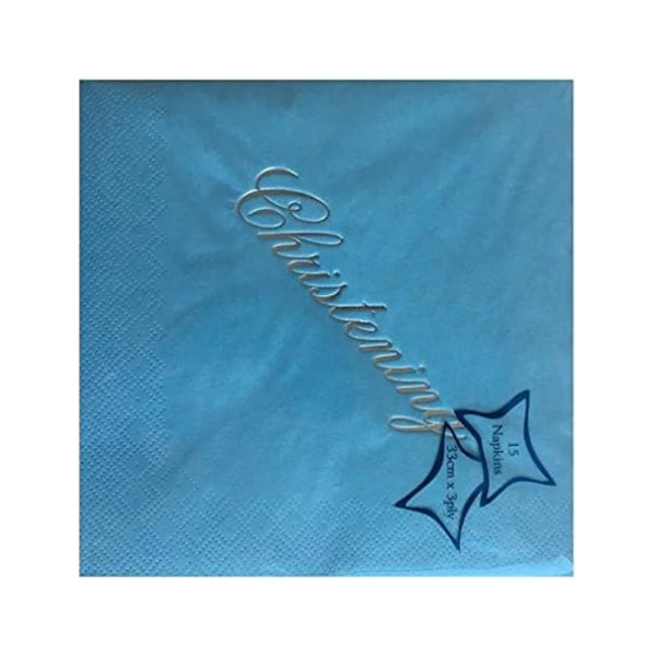 Dopnamn Text Servetter (15-pack) One Size Blå Blue One Size