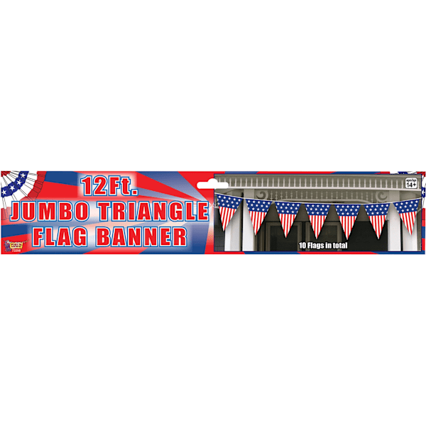 Forum Novelties Jumbo USA Flag Triangle Bunting One Size Multic Multicolour One Size