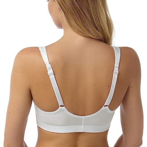 Marlon Dam/Kvinnors Framstängning Fast Kontroll BH 34B Vit White 34B