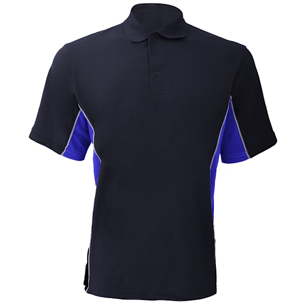 Gamegear® Herr Track Pique Kortärmad Polotröja Topp S Marinblå/Röd Navy/Royal/White S