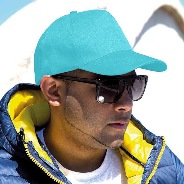 Result Unisex Core Boston 5 Panel Printers Baseball Cap One Size Aqua One Size