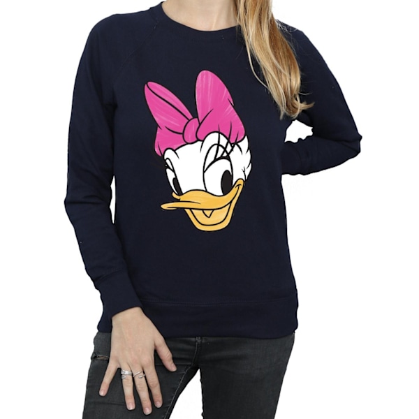 Disney Womens/Ladies Daisy Duck Head Painted Sweatshirt XXL Nav Navy Blue XXL