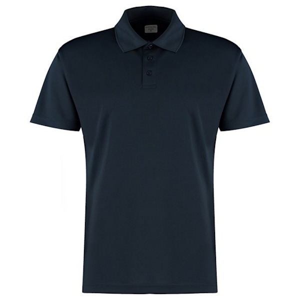 Kustom Kit Herr Micro Mesh Kortärmad Polotröja XXL Marinblå Navy XXL