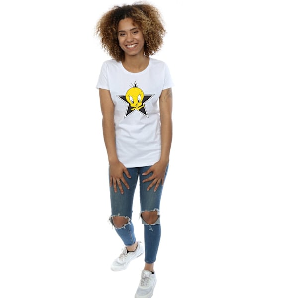 Looney Tunes Dam/Damer Tweety Pie Star Bomull T-shirt M Vit White M