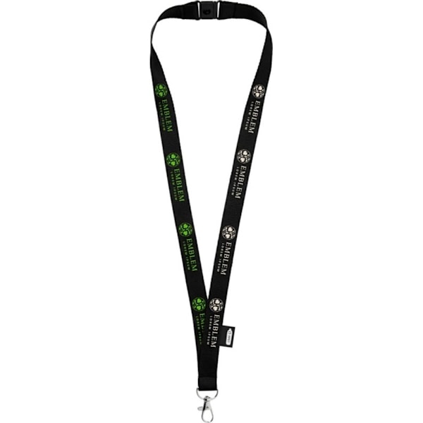 Bullet Unisex Vuxen Tom Återvunnen Lanyard En Storlek Solid Svart Solid Black One Size