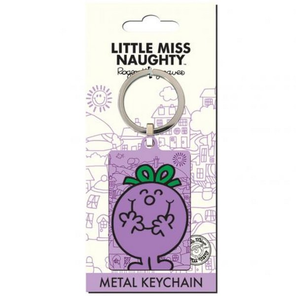 Little Miss Naughty Key Ring One Size Lila Purple One Size