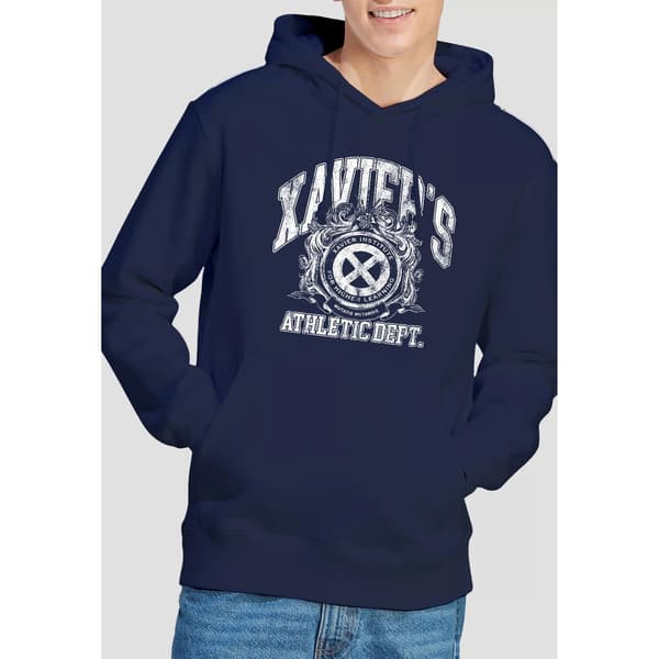 Marvel Herr X-Men Athletic Dept Professor X Hoodie S Marinblå Navy S