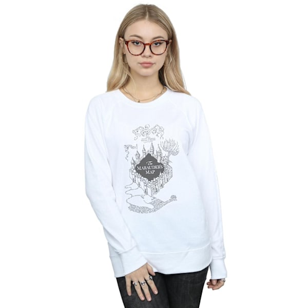 Harry Potter Dam/Kvinnor The Marauder´s Map Sweatshirt L Vit White L
