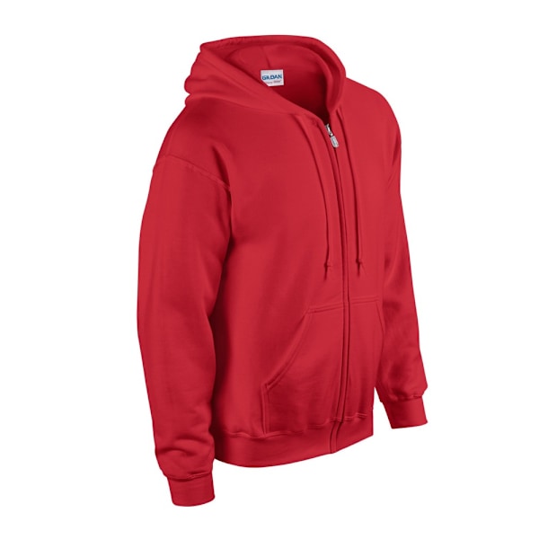 Gildan Herr Heavy Blend Full Zip Hoodie M Röd Red M