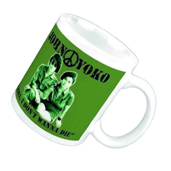 John Lennon I Don't Wanna Be A Soldier Mugg One Size Vit/Grön White/Green One Size