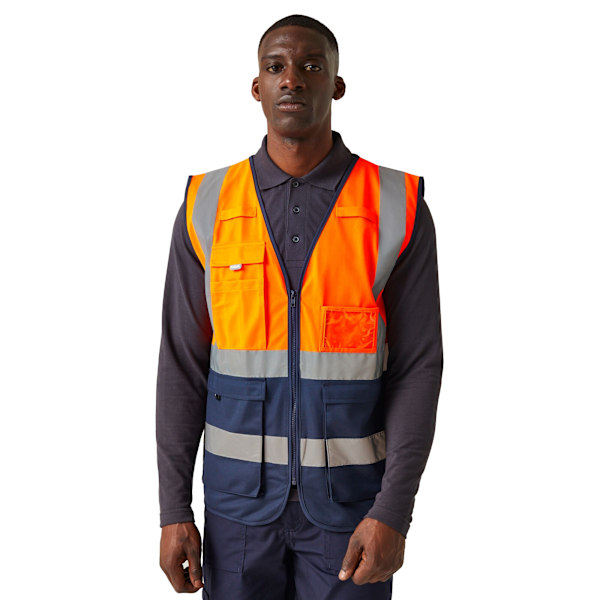 Regatta Professional Varselväst Herr 3XL Orange/Marinblå Orange/Navy 3XL