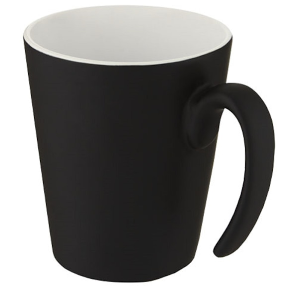 Bullet Oli Keramisk 360ml Mugg En Storlek Solid Svart/Vit Solid Black/White One Size
