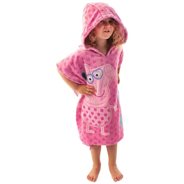 Greta Gris Flickor Badkläder Och Poncho Set 12-18 Månader Rosa Pink 12-18 Months