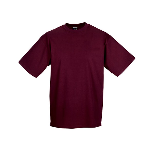 Russell Herr T-shirt med korta ärmar i ekologisk bomull XXL Burgundy Burgundy XXL