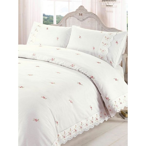 Rapport Sophie Blommig Påslakan Set King Cream/Rosa Cream/Pink King