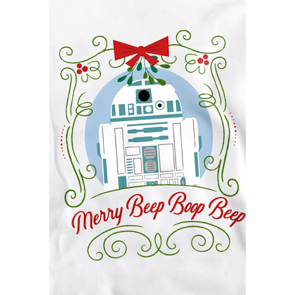 Star Wars Unisex Vuxen Merry Beep Boop Beep R2-D2 Jultröja White L