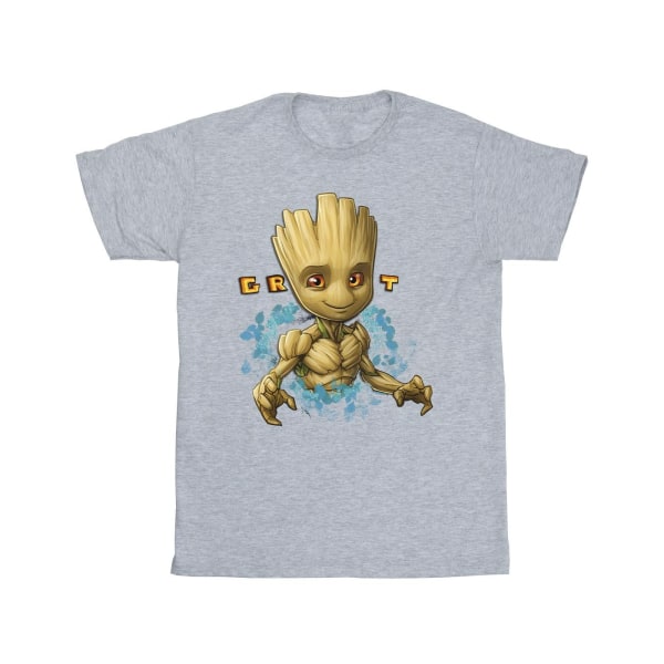 Guardians Of The Galaxy Girls Groot Flowers bomull T-shirt 12-1 Sports Grey 12-13 Years