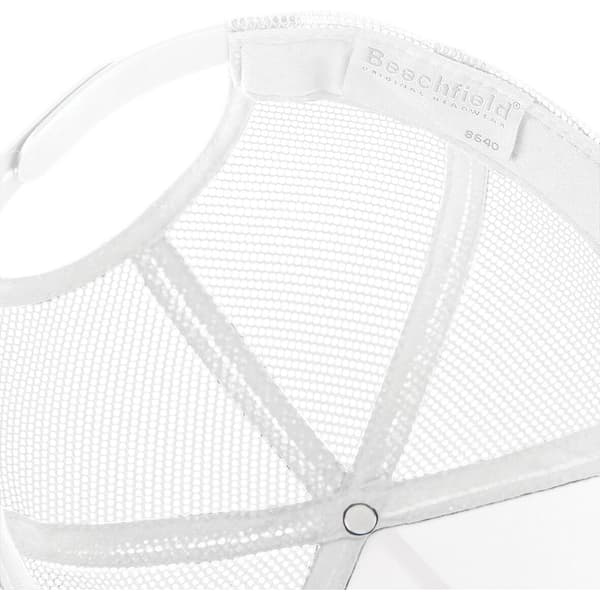 Beechfield Herr Halv Mesh Trucker Cap / Huvudbonad One Size Vit White/White One Size