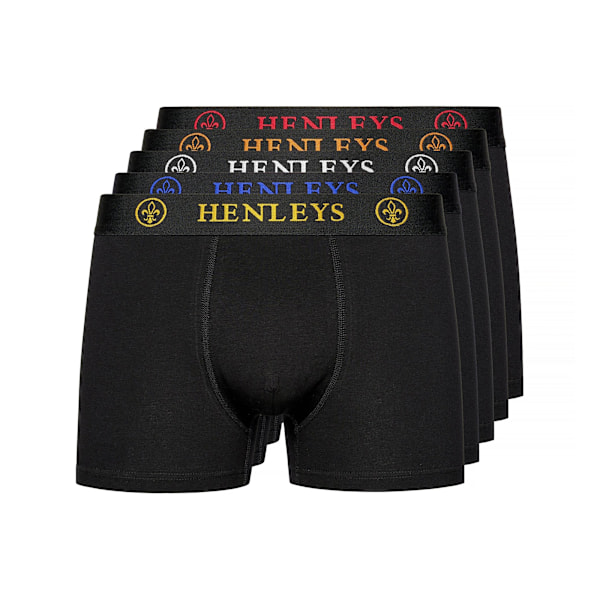 Henleys Quintlock Boxershorts (5-pack) L Svart Black L