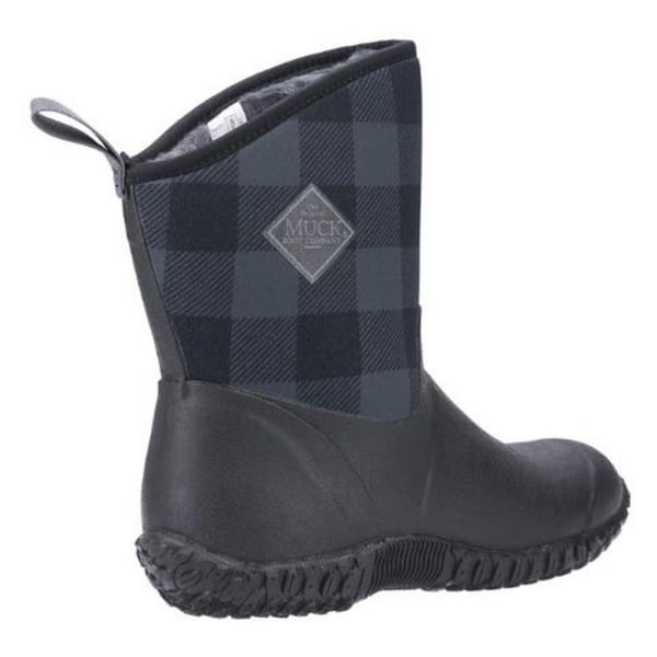 Muck Boots Dam/Dam Muckster II Mid Wellington 7 UK Svart/ Black/Grey Plaid 7 UK