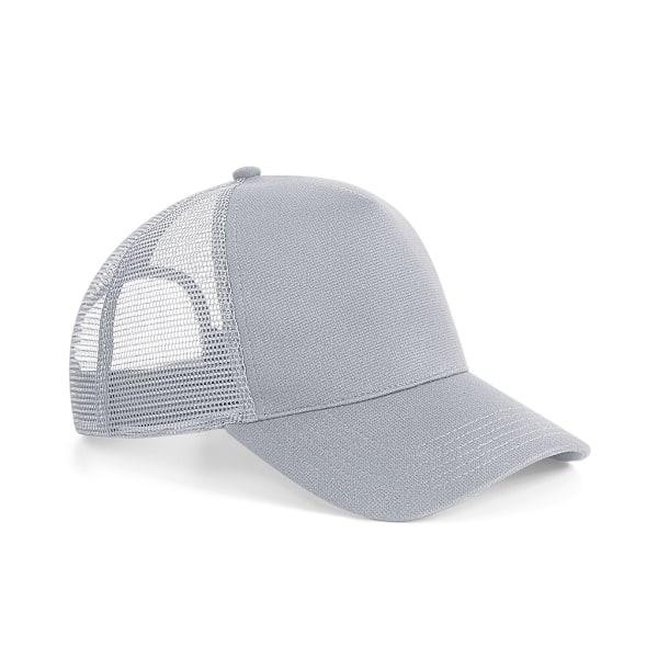 Beechfield Microknit Snapback Trucker Cap One Size Light Grey Light Grey One Size