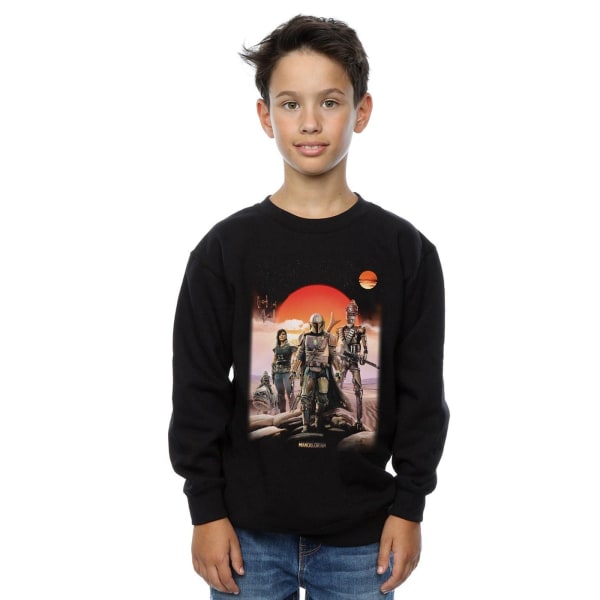 Star Wars Boys The Mandalorian Warriors Sweatshirt 12-13 år Black 12-13 Years