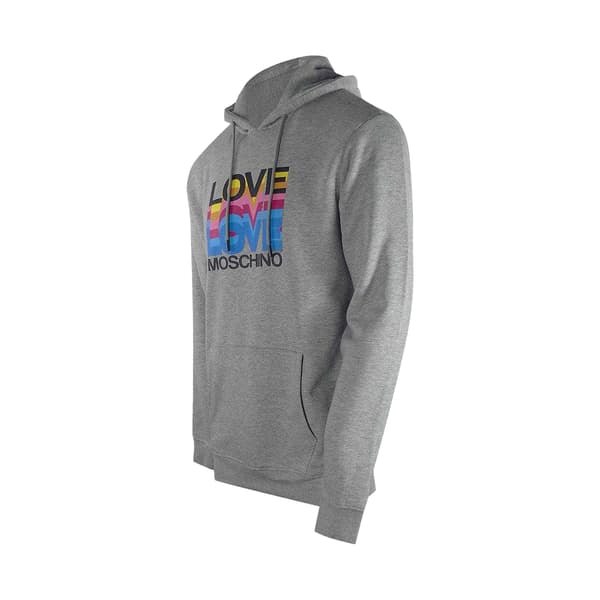 Love Moschino Dam Multi Logo Hoodie M Grå Grey M