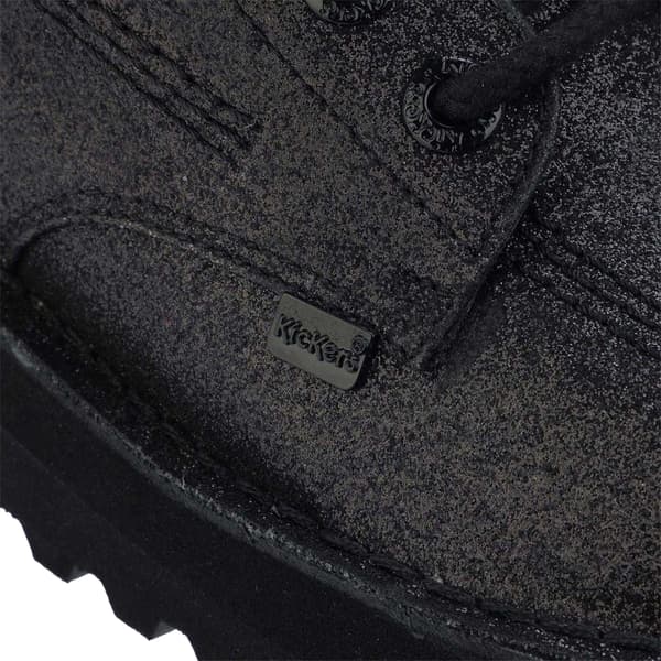 Kickers Dam Hi Stack Glitter Läderstövlar 7 UK Svart Black 7 UK
