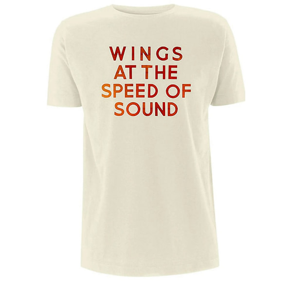 Paul McCartney Unisex Vuxen Wings At The Speed Of Sound T-Shirt Sand M