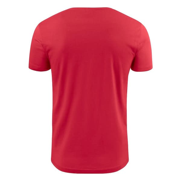 Printer Herr V-ringad T-shirt S Röd Red S