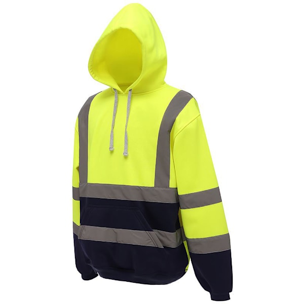 Yoko herr synlighet Pull-Over Hoodie L Gul/Marinblå Yellow/Navy L