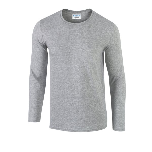 Gildan Unisex Adult Softstyle Polycotton Long-Sleeved T-Shirt M Sports Grey M