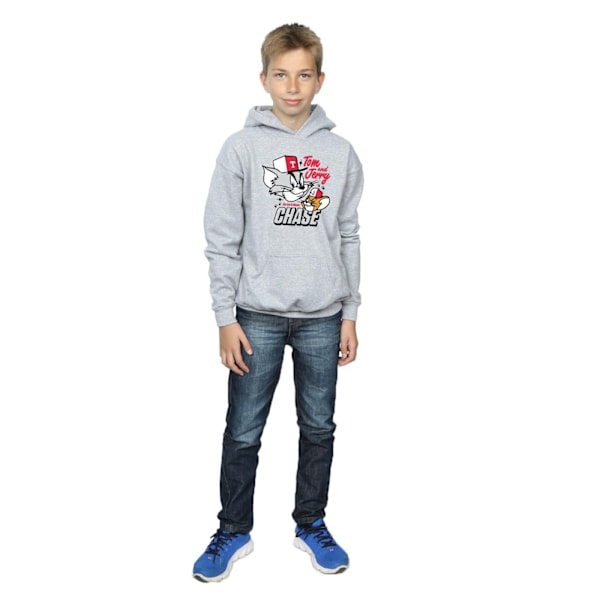 Tom Och Jerry Pojkar Katt & Musjakt Hoodie 5-6 År Sport Grå Sports Grey 5-6 Years