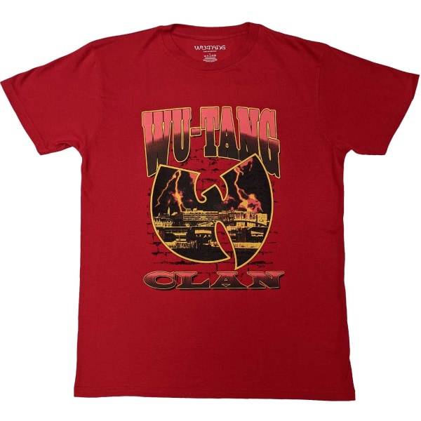 Wu-Tang Clan Unisex Vuxen T-shirt med tegelvägg XL Röd Red XL