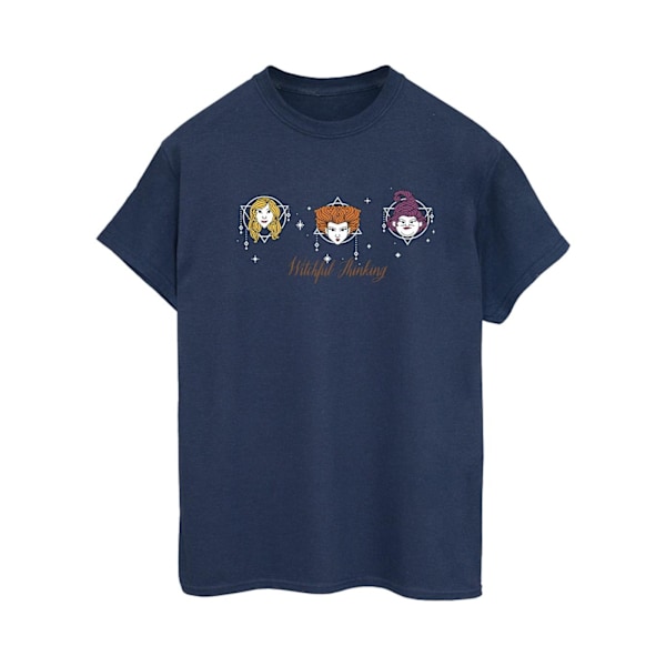 Disney Dam/Kvinnor Hocus Pocus Witchful Thinking Bomull Boyfriend T-Shirt Navy Blue XXL