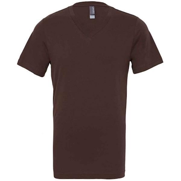 Bella + Canvas Unisex V-ringad T-shirt i brun, storlek XXL Brown XXL
