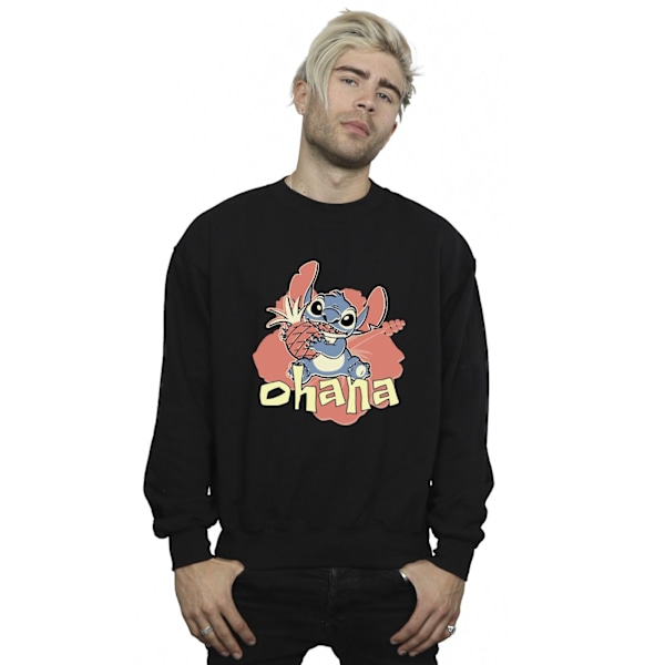 Disney Herr Lilo And Stitch Ohana Ananas Sweatshirt S Svart Black S