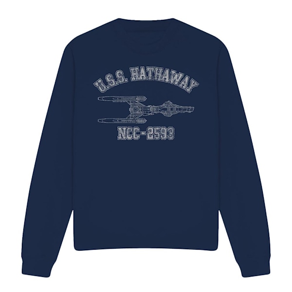 Star Trek Unisex Vuxen Hathaway Träningssweatshirt S Marinblå Navy S